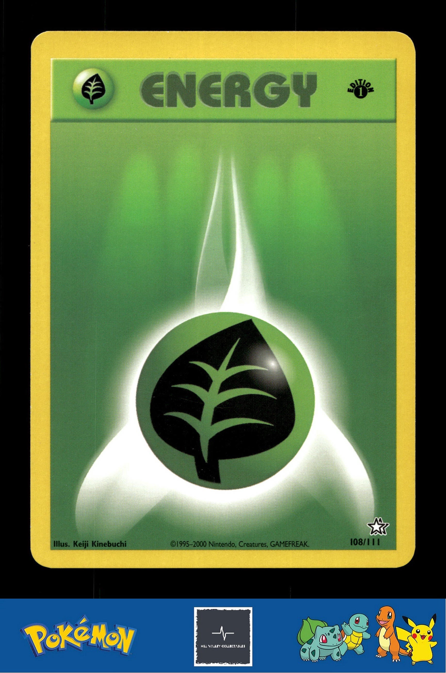 2000 Pokemon WotC Neo Genesis 108/111 Grass Energy 1st Ed