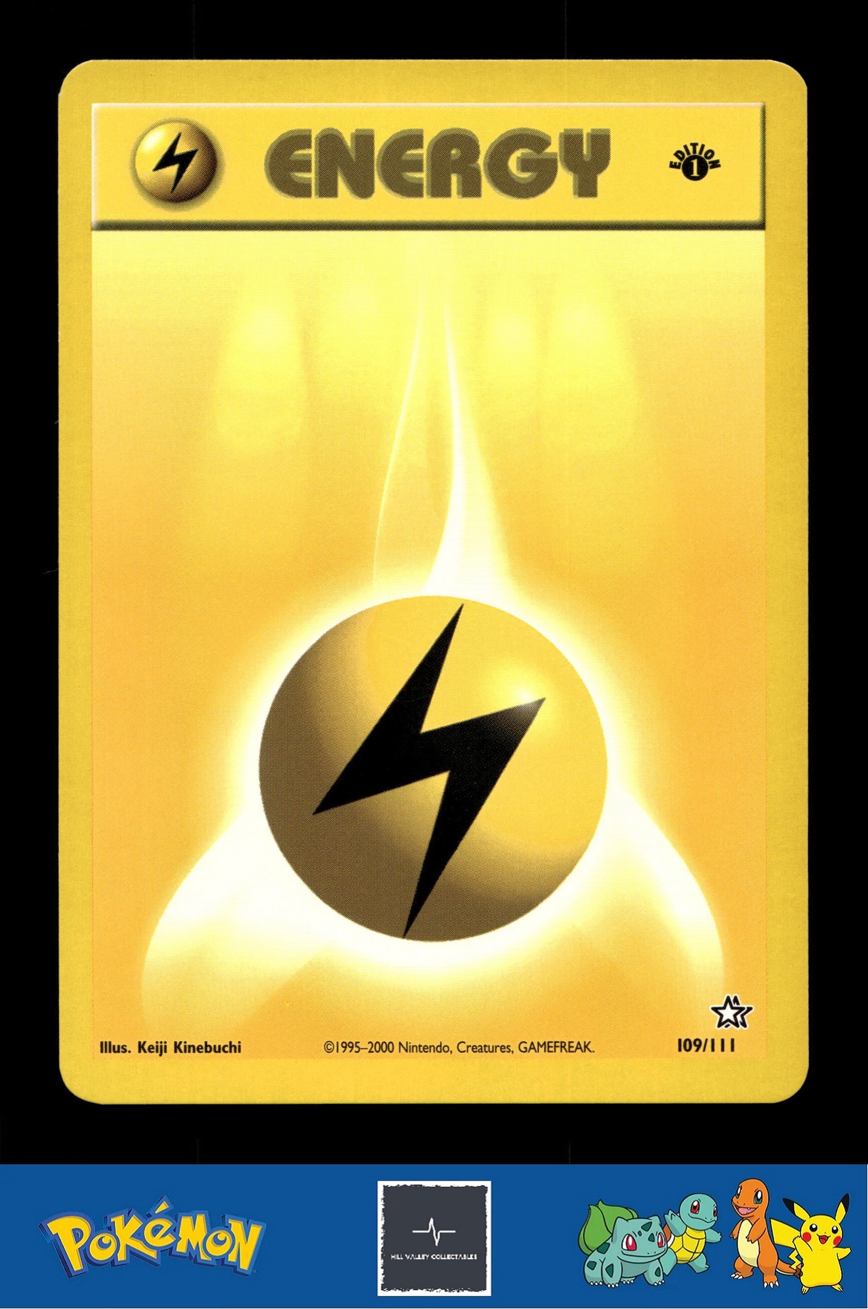 2000 Pokemon WotC Neo Genesis 109/111 Lightning Energy 1st Ed