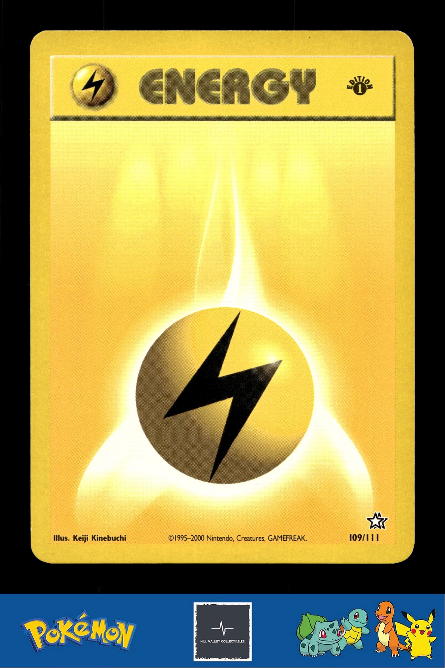 2000 Pokemon WotC Neo Genesis 109/111 Lightning Energy 1st Ed