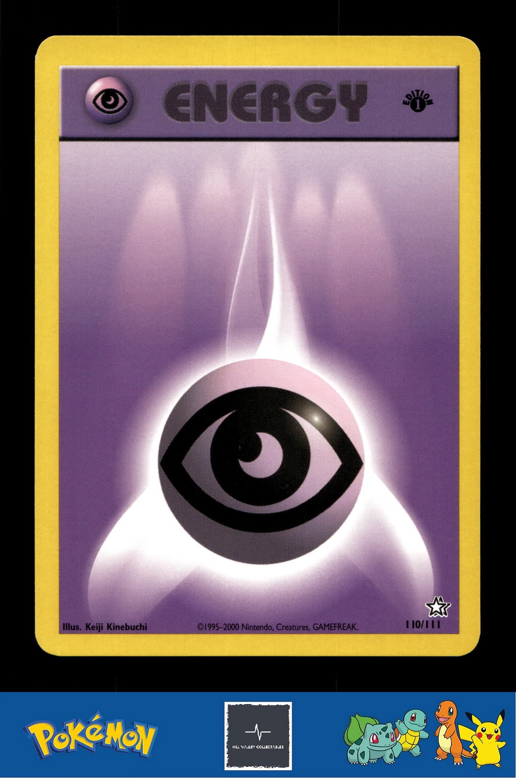 2000 Pokemon WotC Neo Genesis 110/111 Psychic Energy 1st Ed