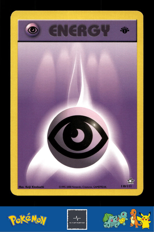2000 Pokemon WotC Neo Genesis 110/111 Psychic Energy 1st Ed