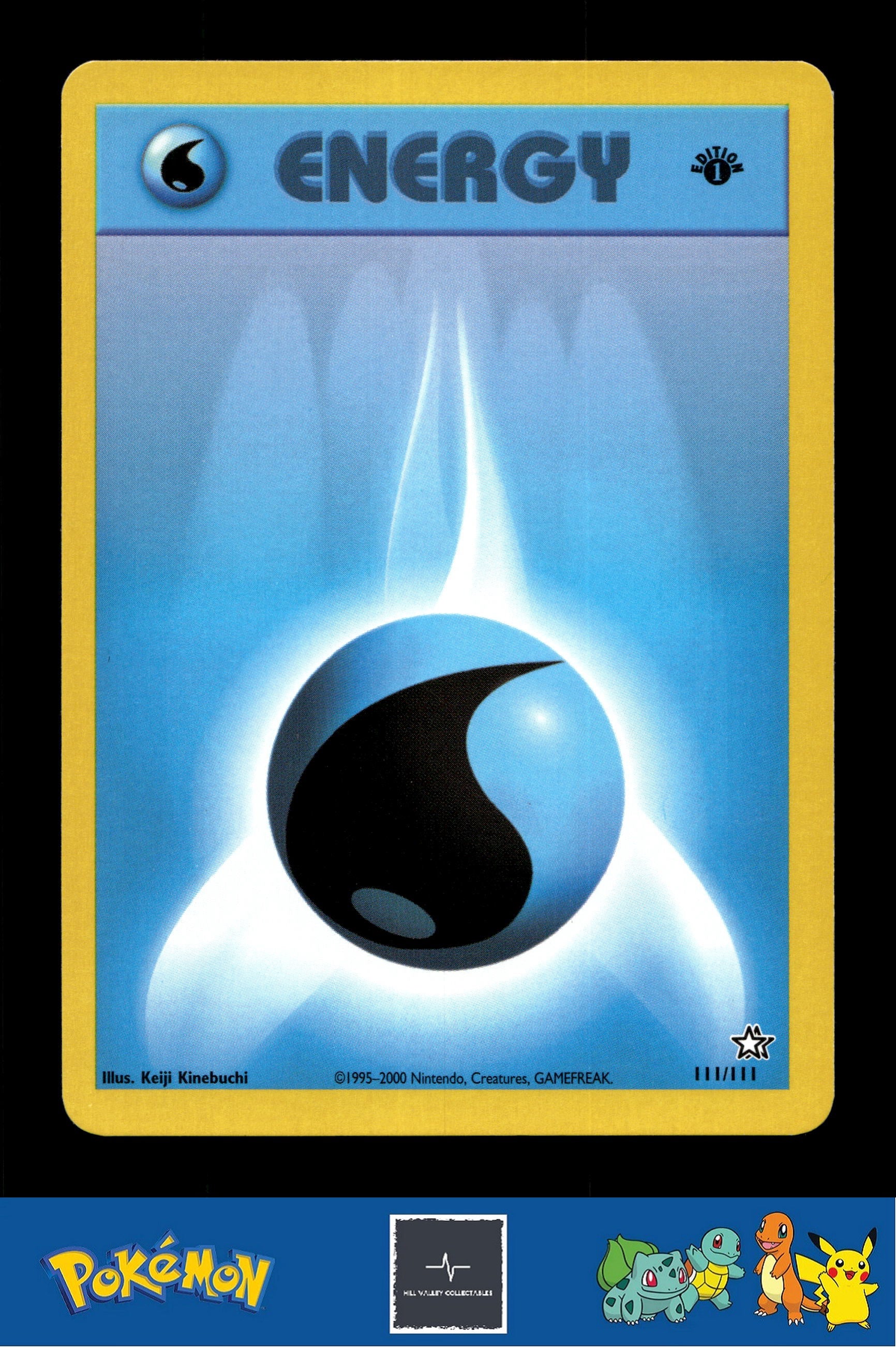 2000 Pokemon WotC Neo Genesis 111/111 Water Energy 1st Ed