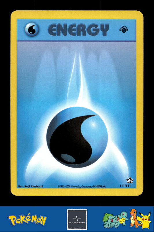 2000 Pokemon WotC Neo Genesis 111/111 Water Energy 1st Ed