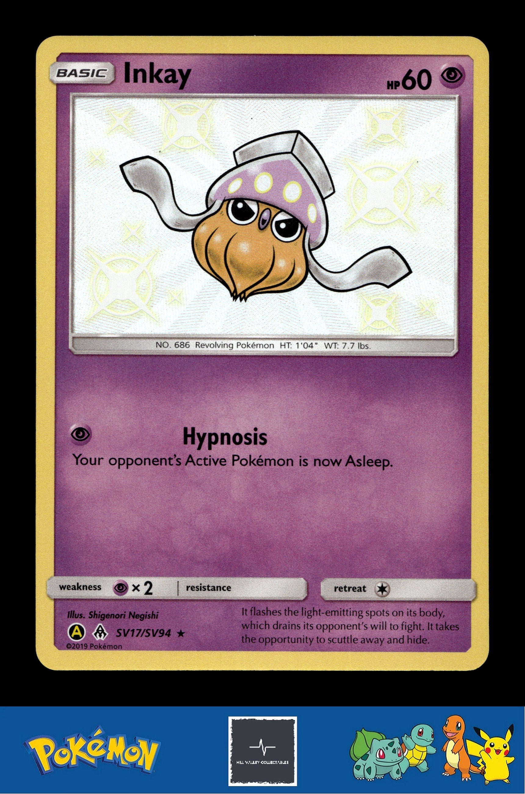 2019 Pokemon SM Hidden Fates SV17/SV94 Inkay