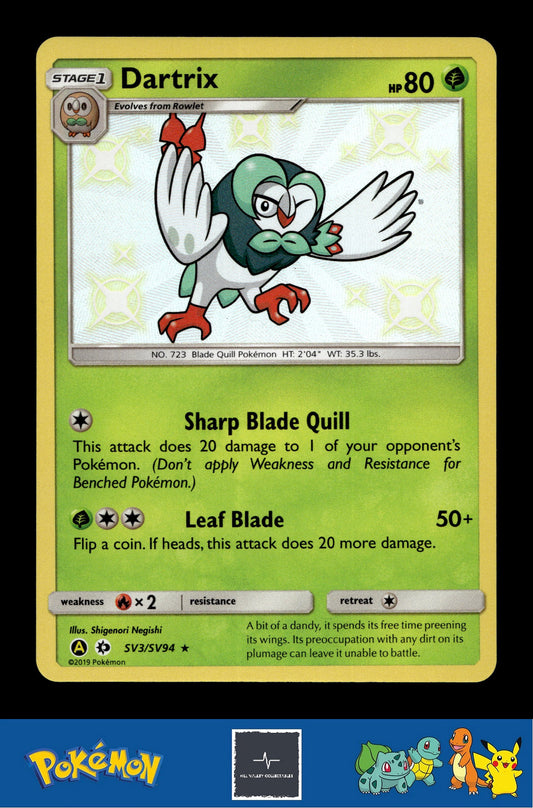 2019 Pokemon SM Hidden Fates SV3/SV94 Dartrix