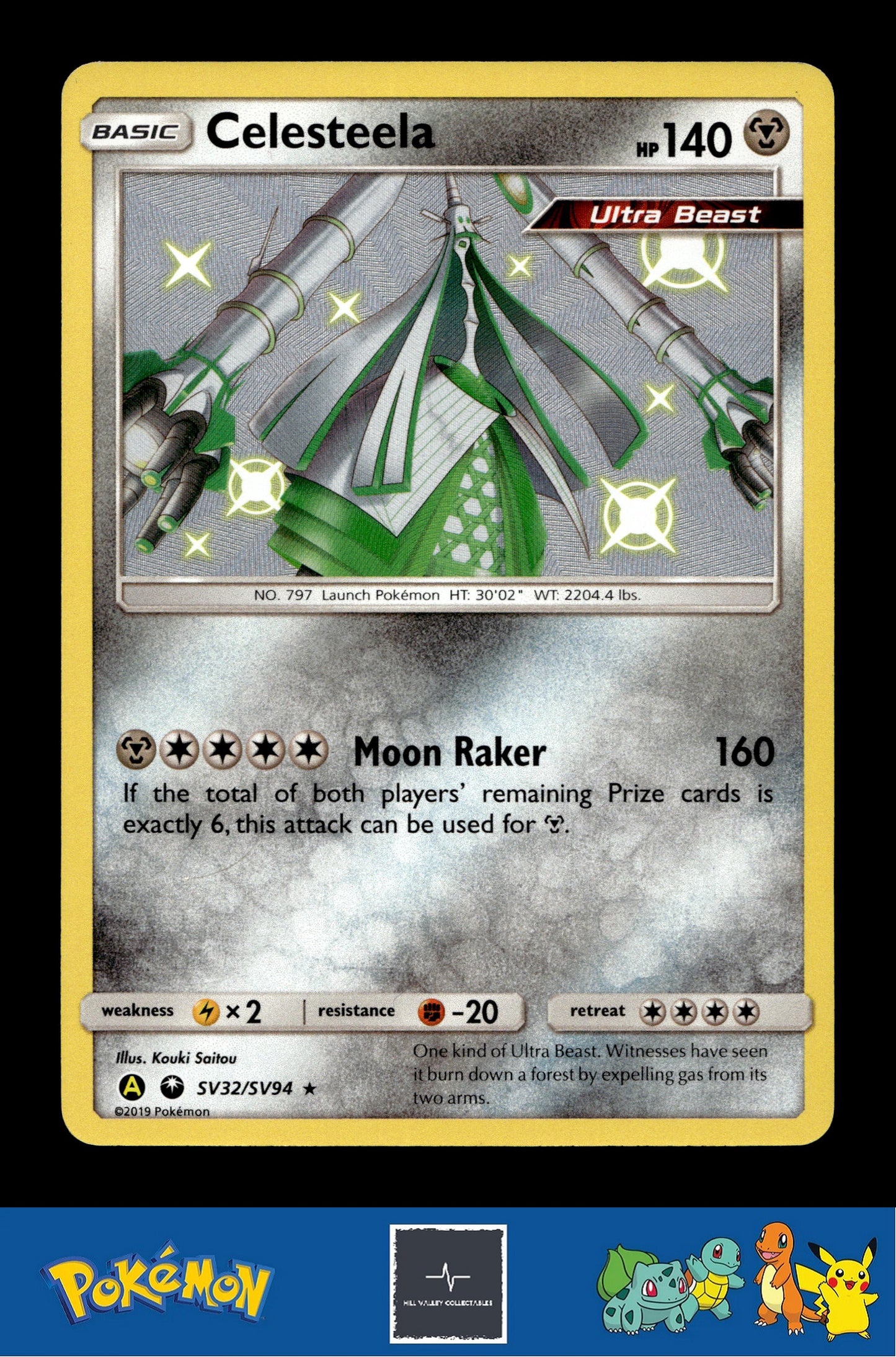 2019 Pokemon SM Hidden Fates SV32/SV94 Celesteela