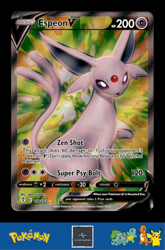 2021 Pokemon SWSH Evolving Skies 179/203 Espeon V