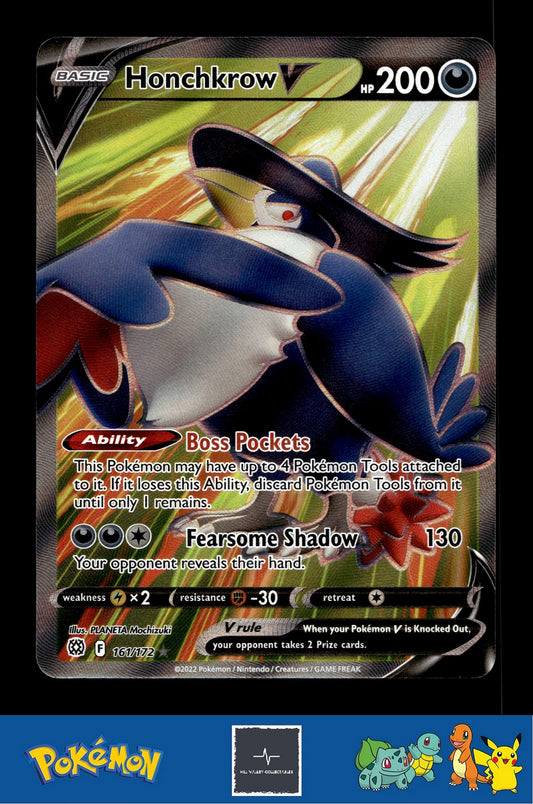 2021 Pokemon SWSH Brilliant Stars 161/172 Honchkrow V