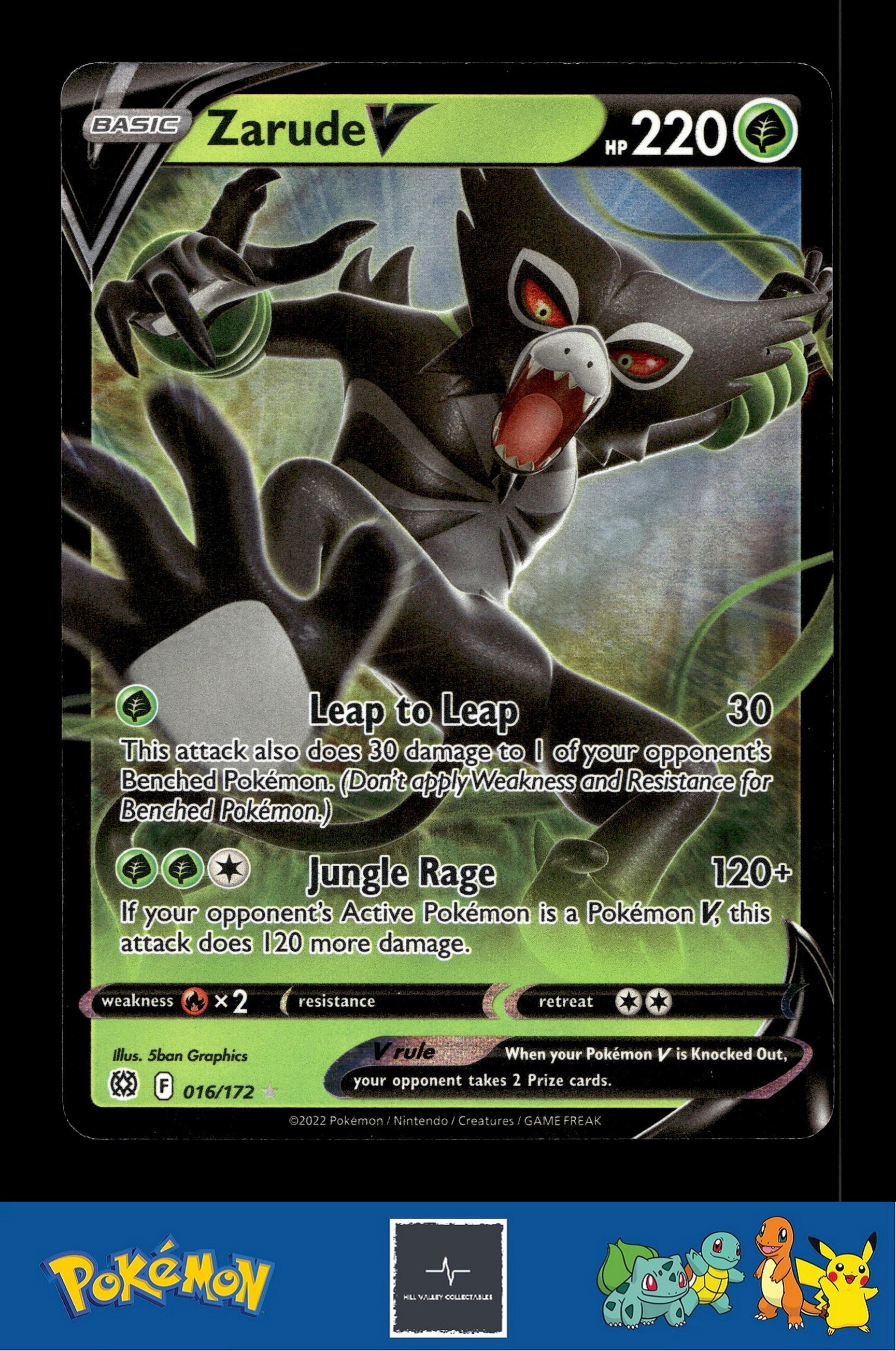 2021 Pokemon SWSH Brilliant Stars 016/172 Zarude V