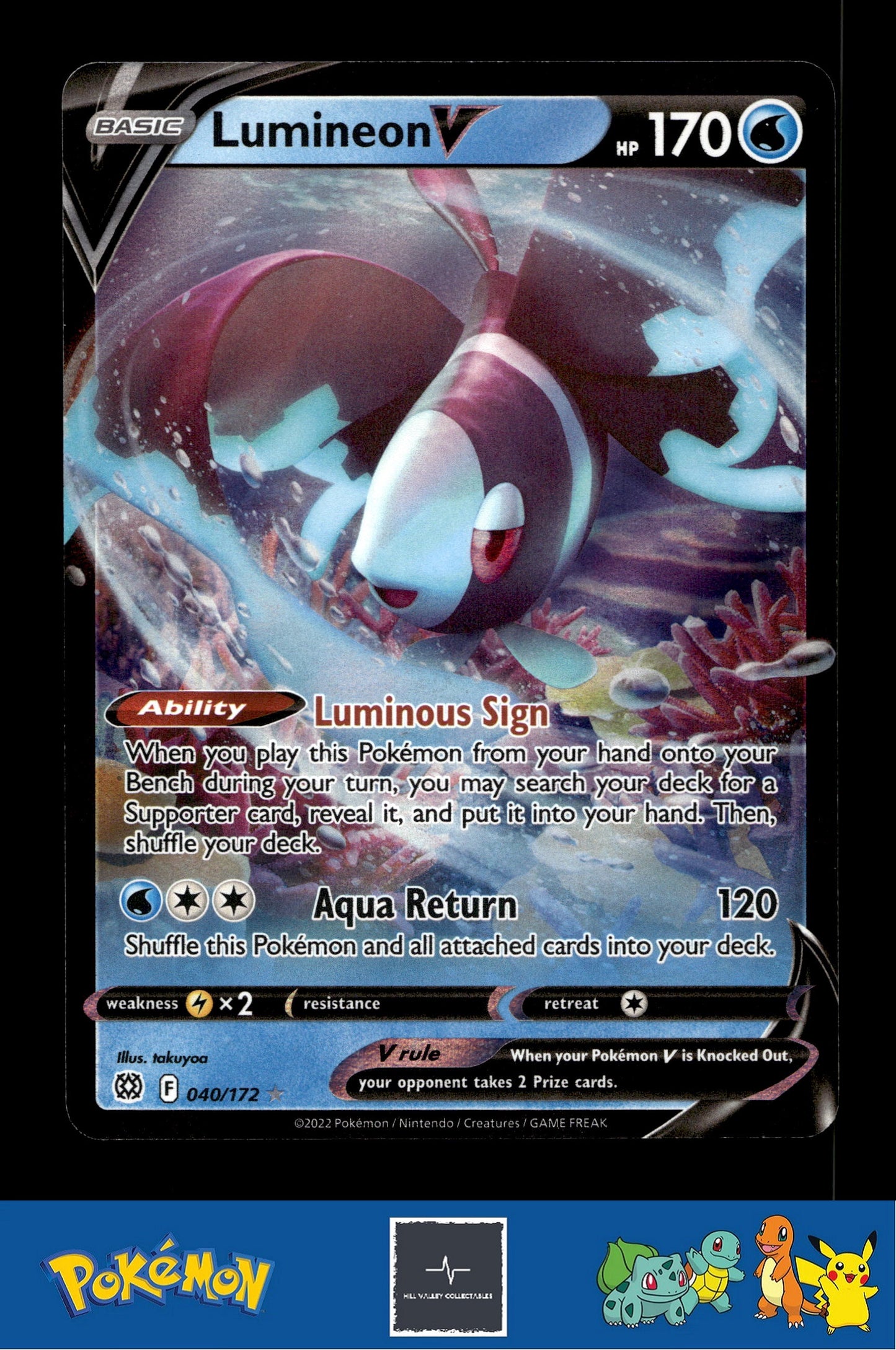 2021 Pokemon SWSH Brilliant Stars 040/172 Lumineon V