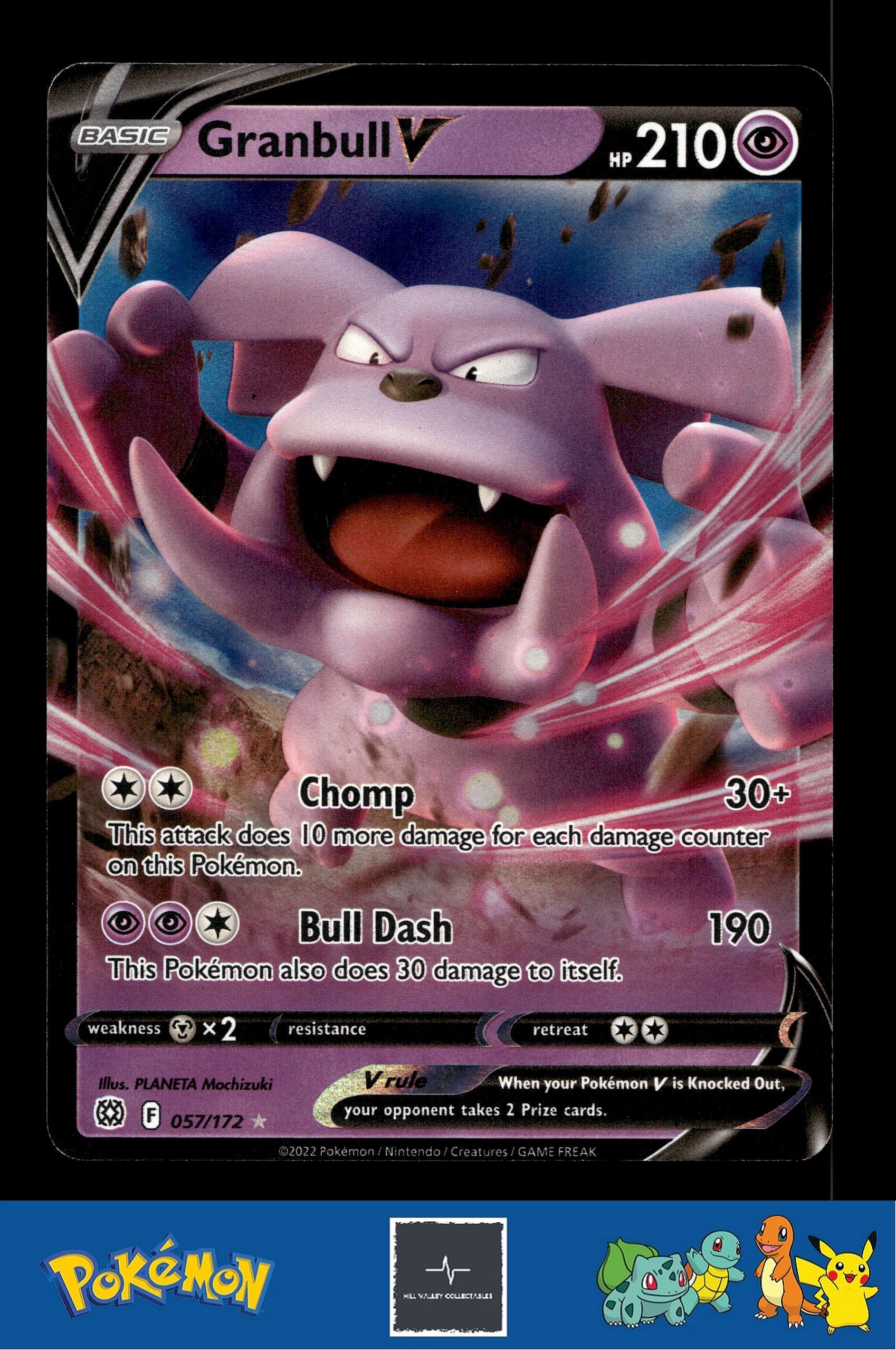 2021 Pokemon SWSH Brilliant Stars 057/172 Granbull V
