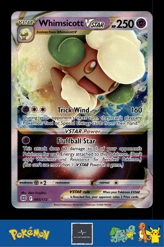2021 Pokemon SWSH Brilliant Stars 065/172 Whimsicott Vstar