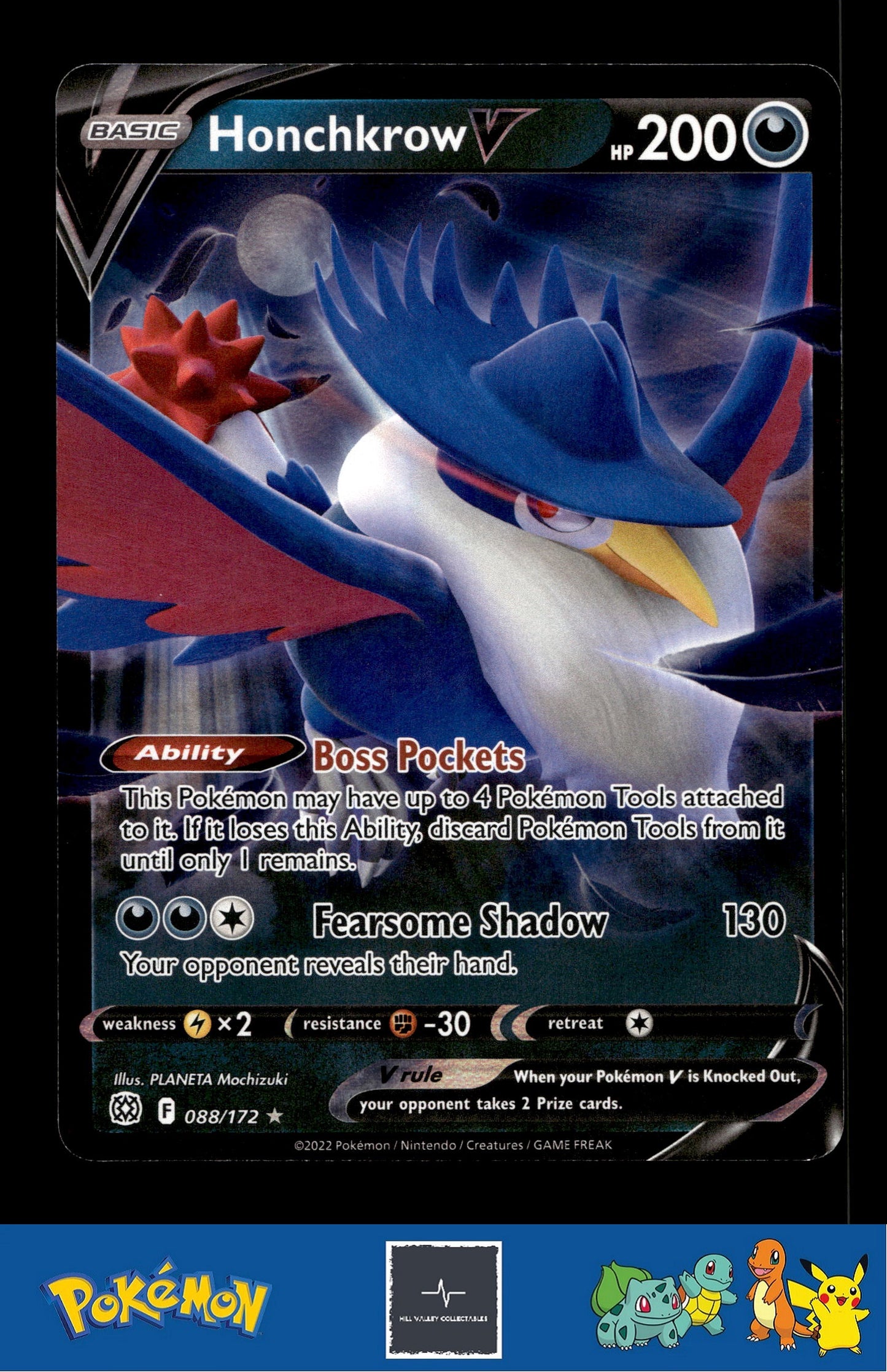 2021 Pokemon SWSH Brilliant Stars 088/172 Honchkrow V