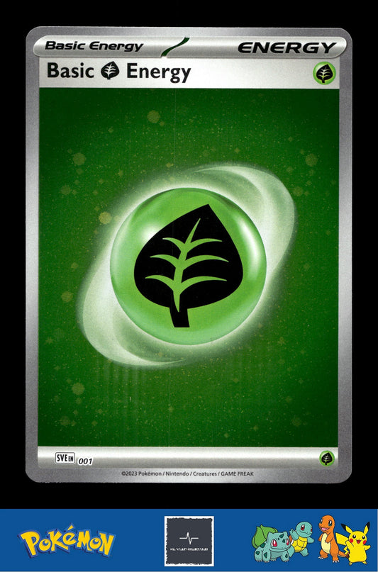 2023 Pokemon SVIen 151 Cosmos Holo 001 Basic Grass Energy 1 SWIRL