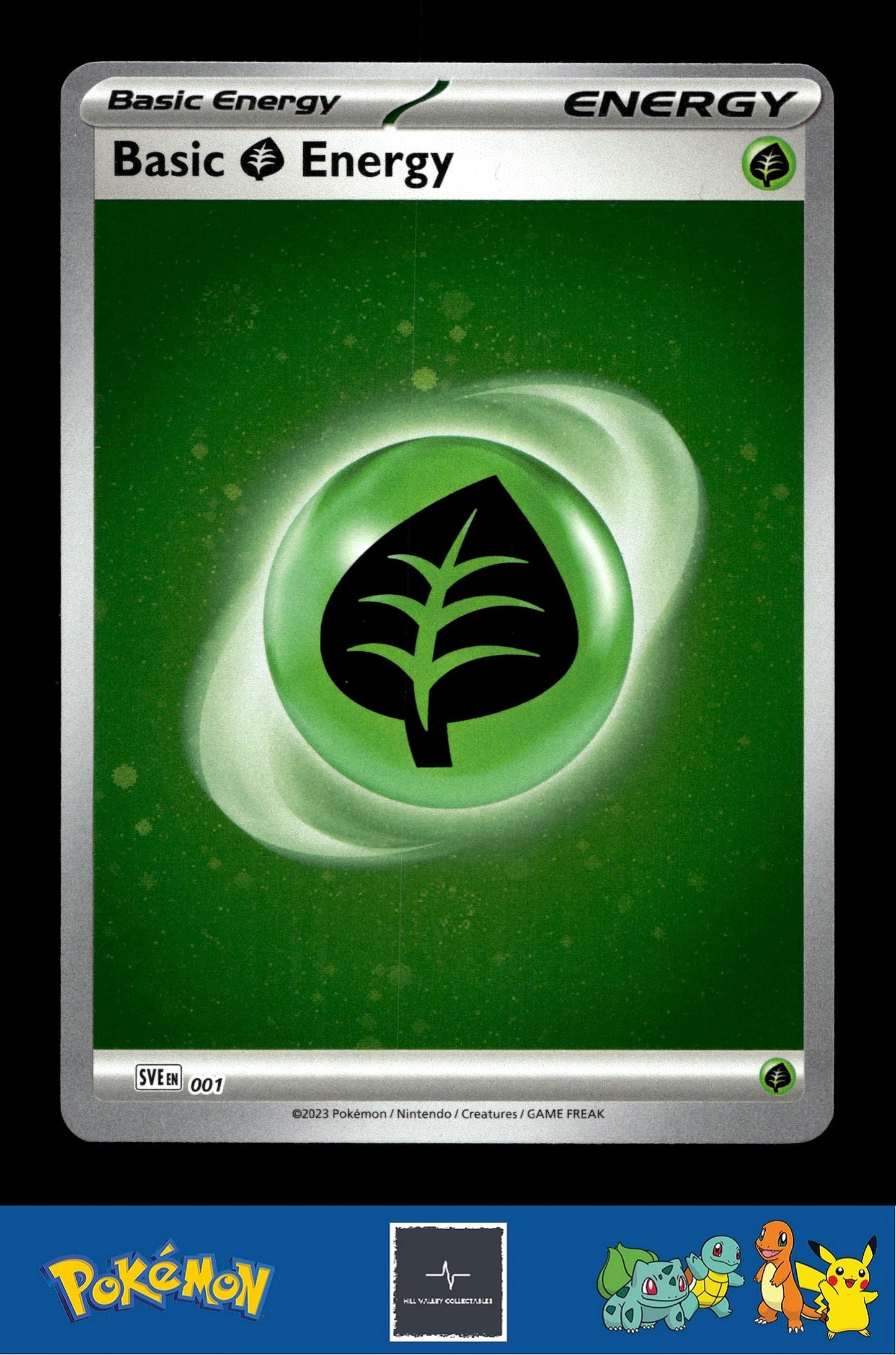 2023 Pokemon SVIen 151 Cosmos Holo 001 Basic Grass Energy 2 SWIRLS