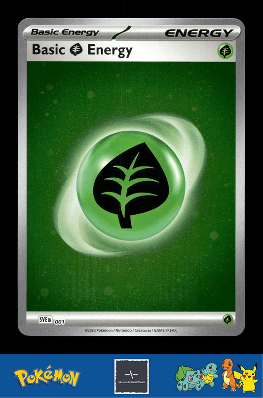 2023 Pokemon SVIen 151 Cosmos Holo 001 Basic Grass Energy 2 SWIRLS