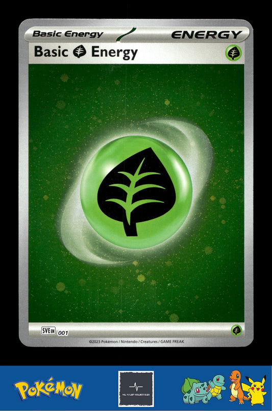 2023 Pokemon SVIen 151 Cosmos Holo 001 Basic Grass Energy 1 SWIRL