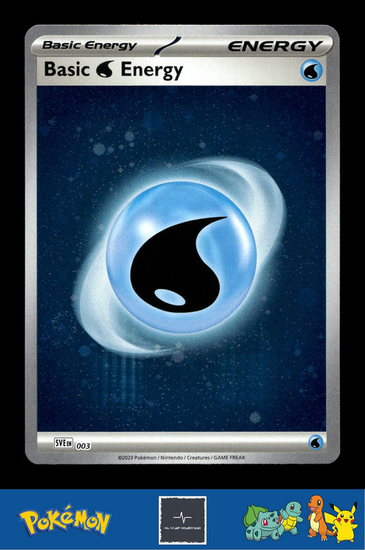 2023 Pokemon SVIen 151 Cosmos Holo 003 Basic Water Energy 1 SWIRL