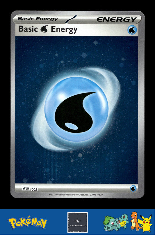 2023 Pokemon SVIen 151 Cosmos Holo 003 Basic Water Energy 1 SWIRL