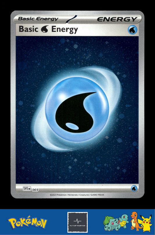 2023 Pokemon SVIen 151 Cosmos Holo 003 Basic Water Energy 1 SWIRL