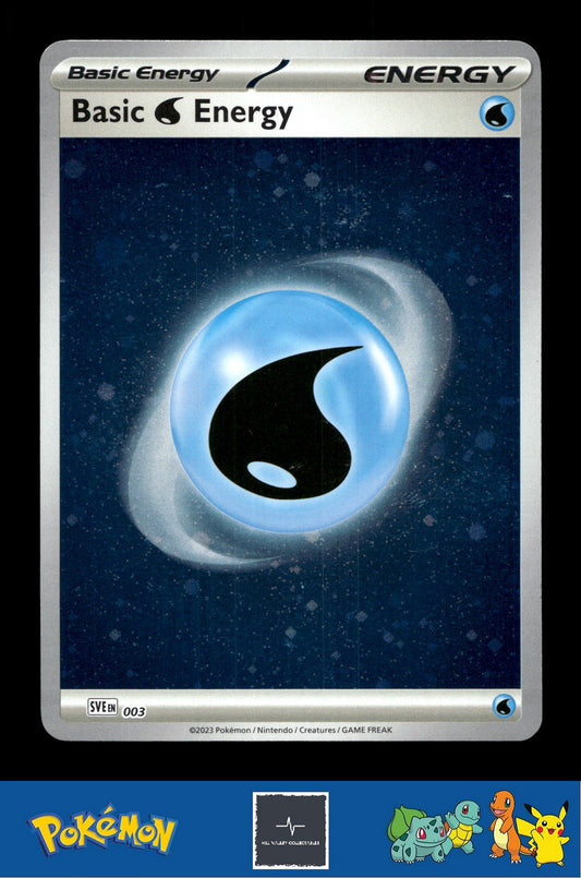 2023 Pokemon SVIen 151 Cosmos Holo 003 Basic Water Energy 1 SWIRL