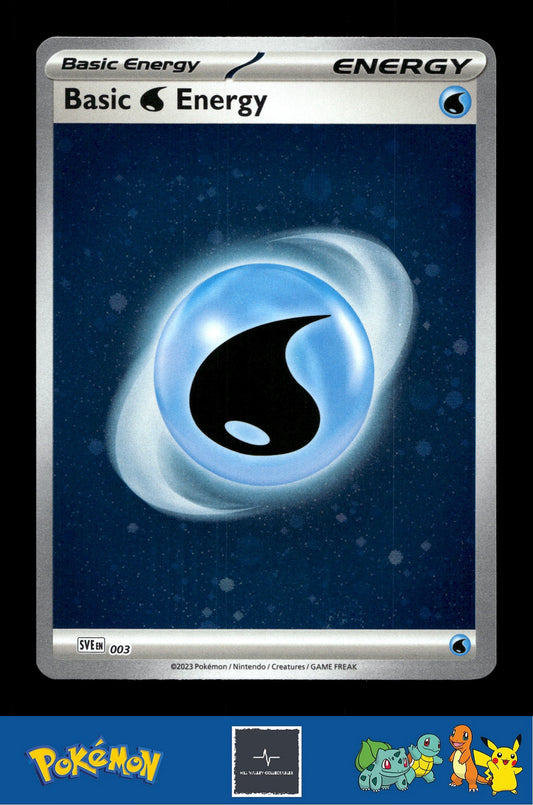 2023 Pokemon SVIen 151 Cosmos Holo 003 Basic Water Energy 1 SWIRL