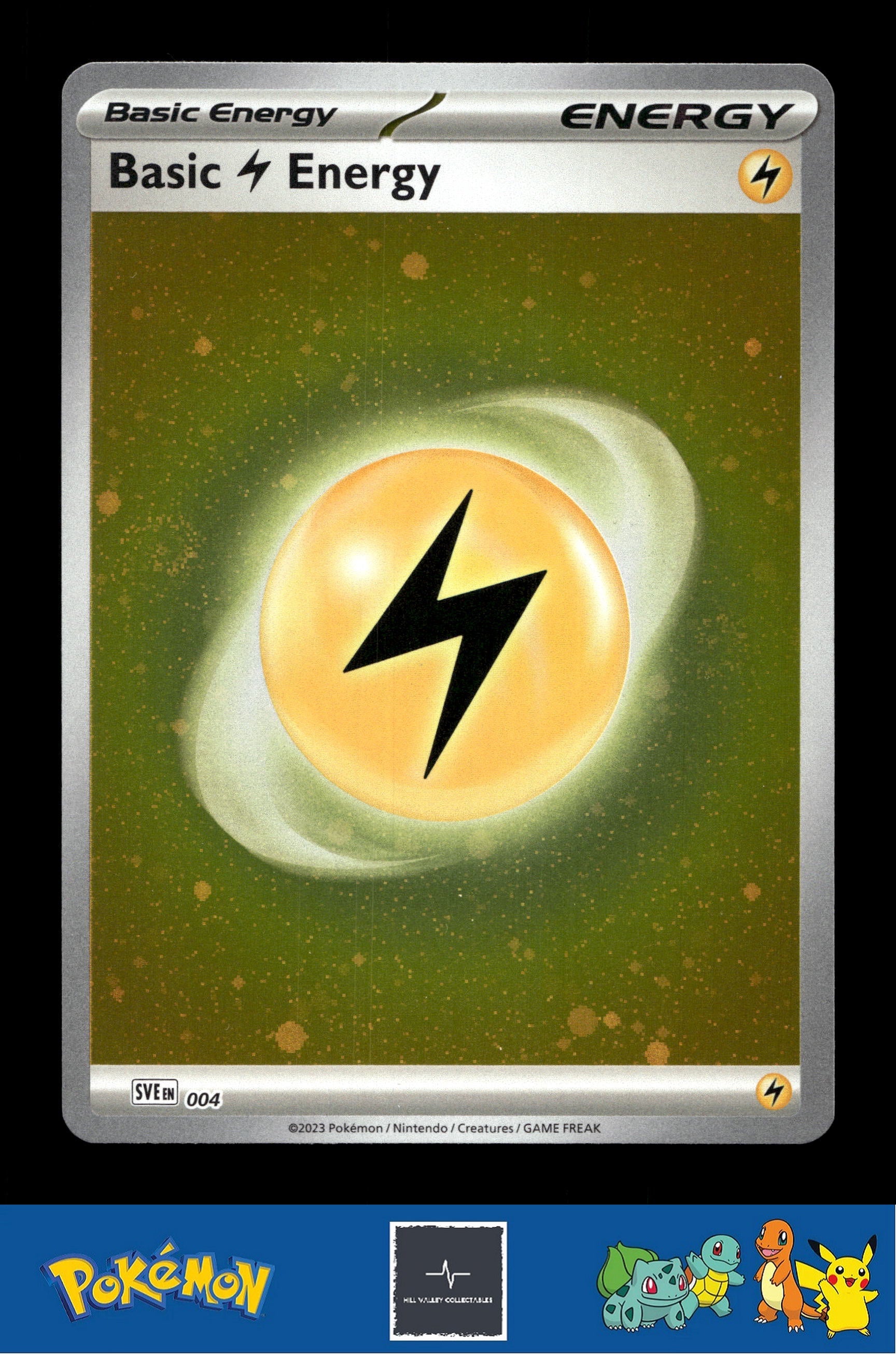 2023 Pokemon SVIen 151 Cosmos Holo 004 Basic Lightning Energy 1 SWIRL