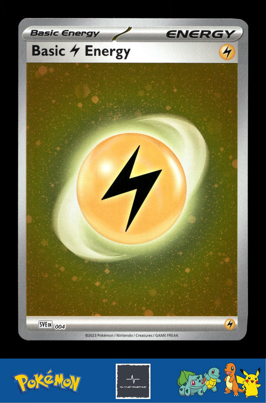 2023 Pokemon SVIen 151 Cosmos Holo 004 Basic Lightning Energy 1 SWIRL