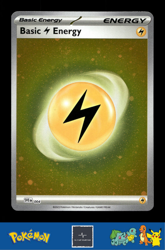 2023 Pokemon SVIen 151 Cosmos Holo 004 Basic Lightning Energy 3 SWIRLS