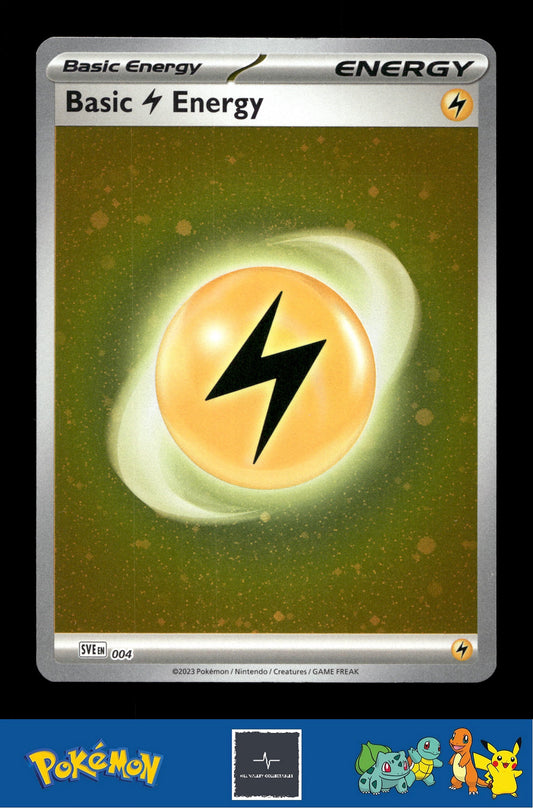 2023 Pokemon SVIen 151 Cosmos Holo 004 Basic Lightning Energy 1 SWIRL