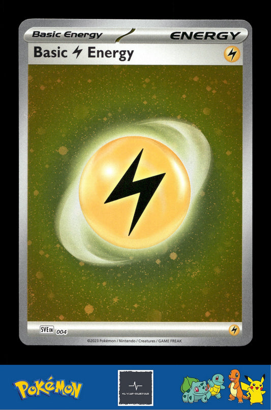 2023 Pokemon SVIen 151 Cosmos Holo 004 Basic Lightning Energy 2 SWIRLS