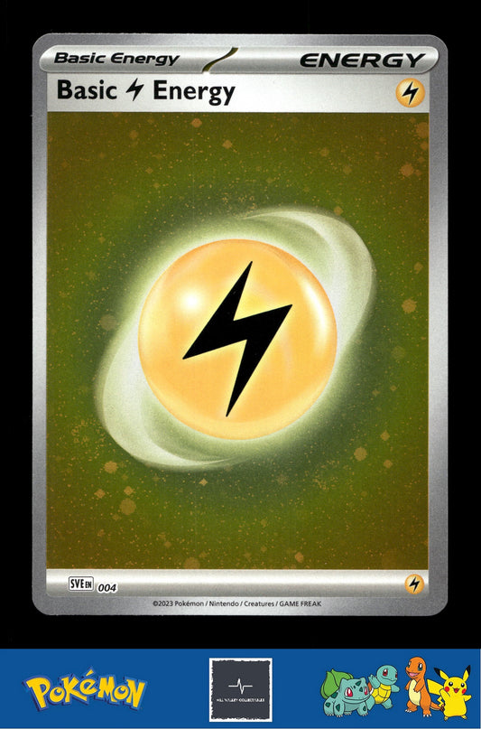 2023 Pokemon SVIen 151 Cosmos Holo 004 Basic Lightning Energy 3 SWIRLS