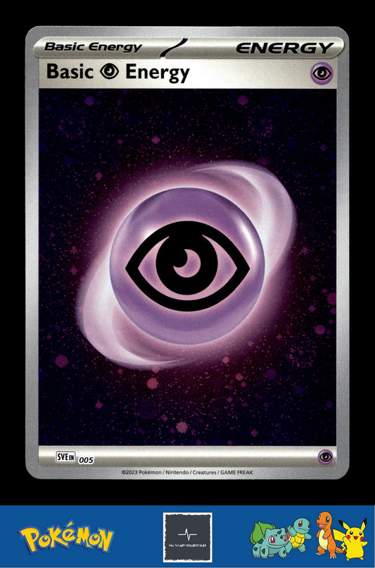 2023 Pokemon SVIen 151 Cosmos Holo 005 Basic Psychic Energy 3 SWIRLS