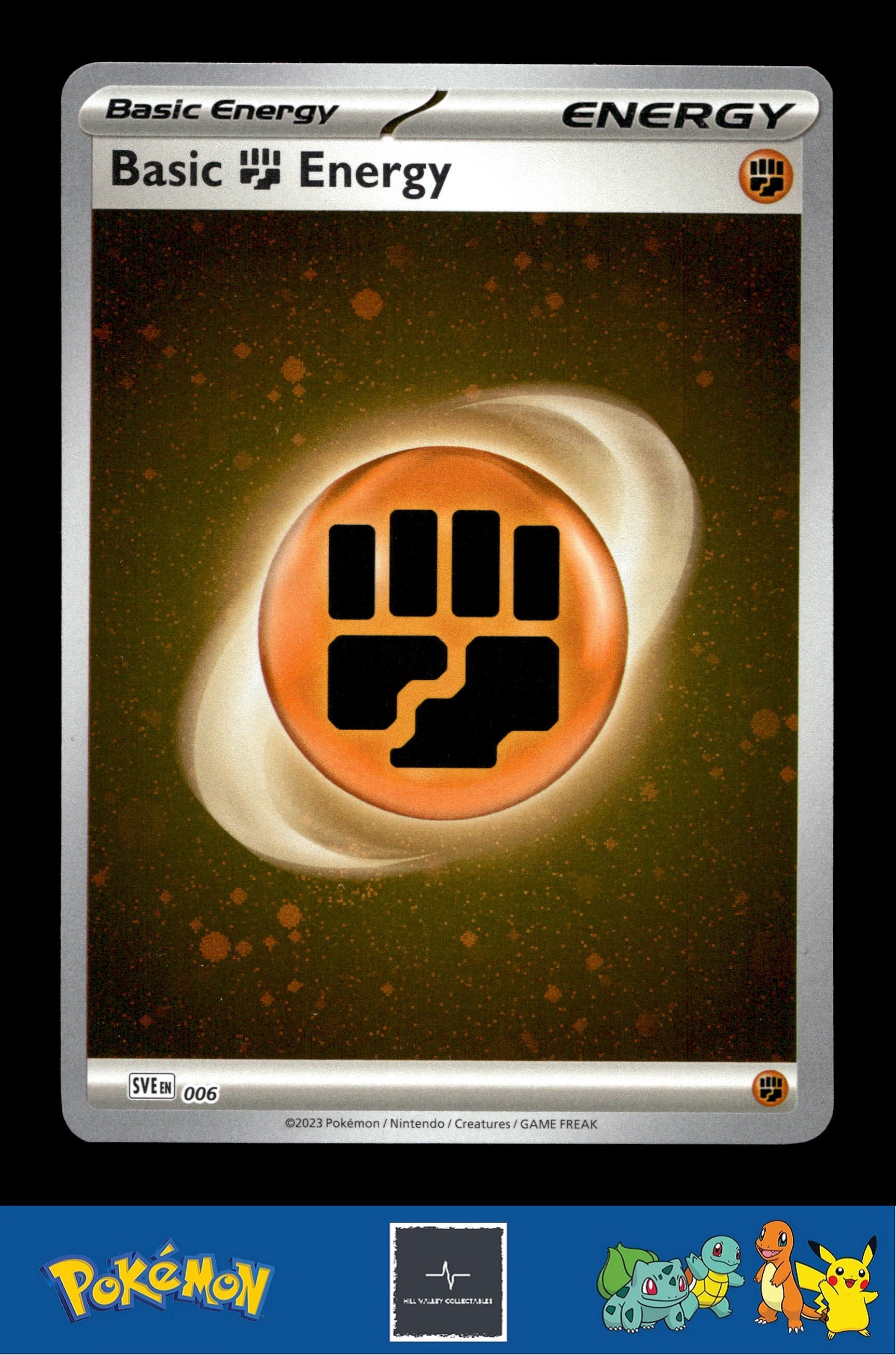 2023 Pokemon SVIen 151 Cosmos Holo 006 Basic Fighting Energy 1 SWIRL