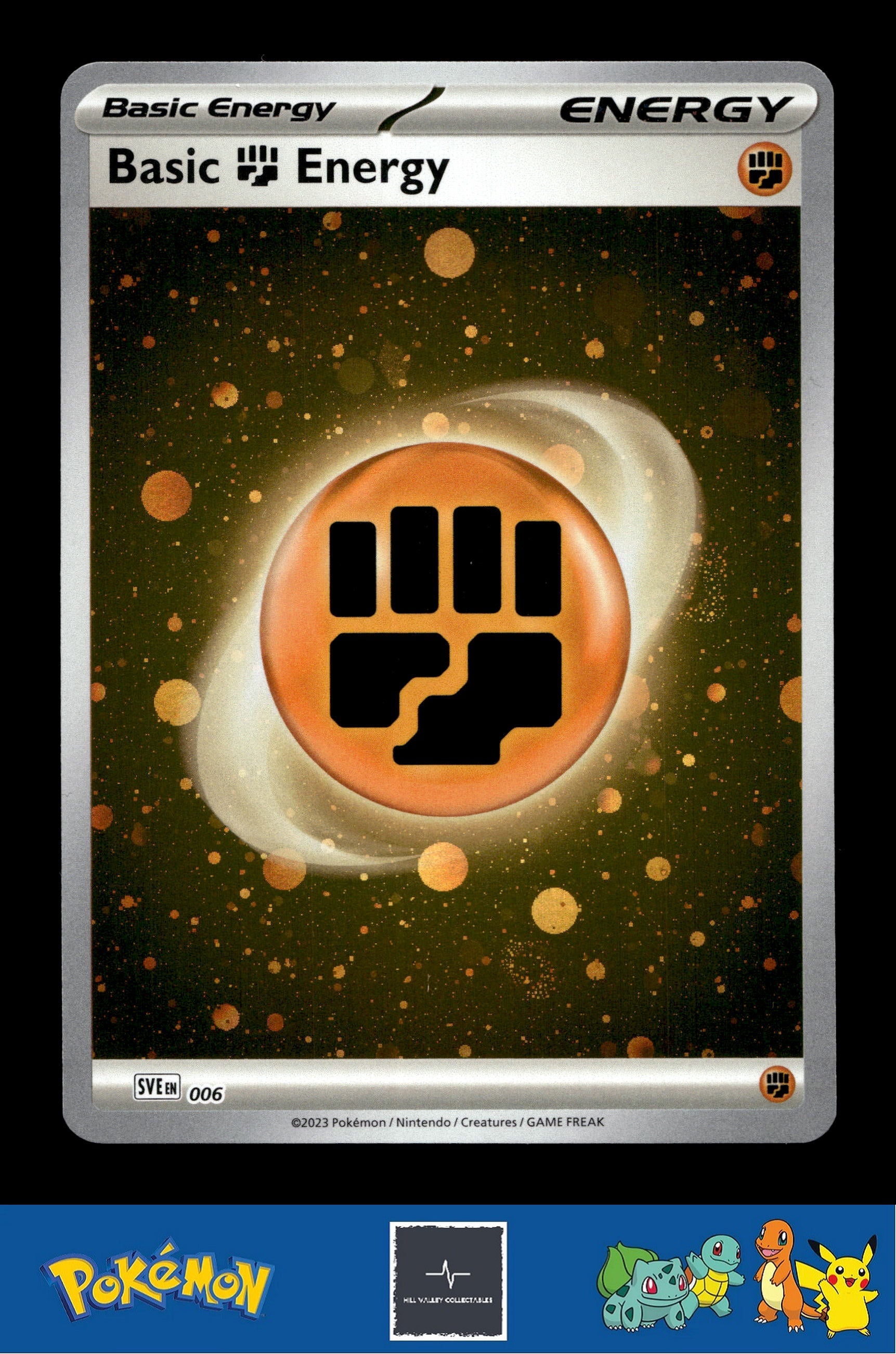 2023 Pokemon SVIen 151 Cosmos Holo 006 Basic Fighting Energy 2 SWIRLS