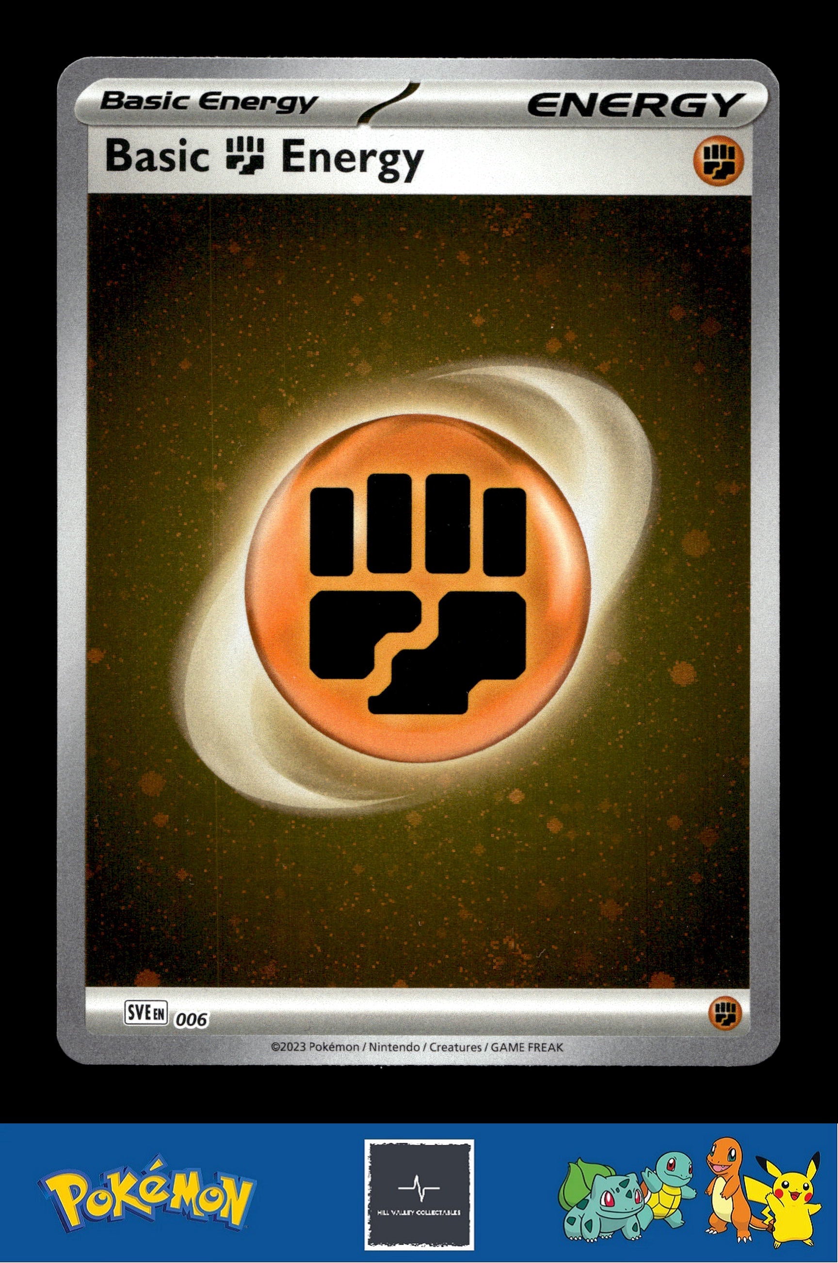 2023 Pokemon SVIen 151 Cosmos Holo 006 Basic Fighting Energy 2 SWIRLS