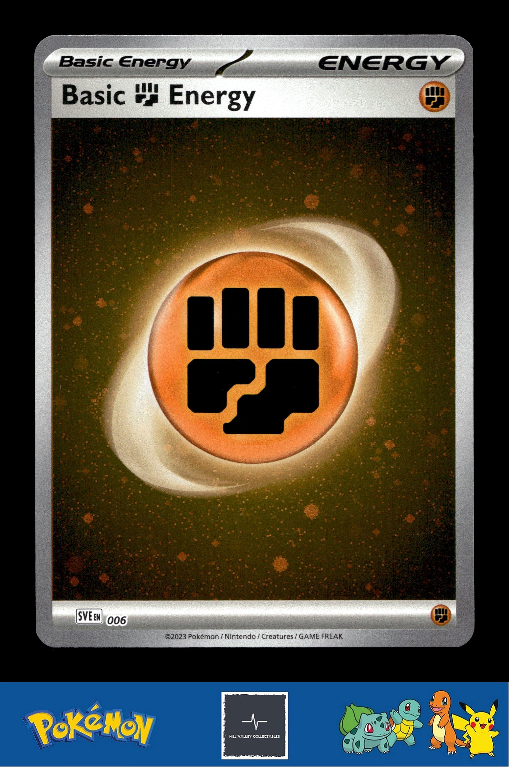 2023 Pokemon SVIen 151 Cosmos Holo 006 Basic Fighting Energy 2 SWIRLS