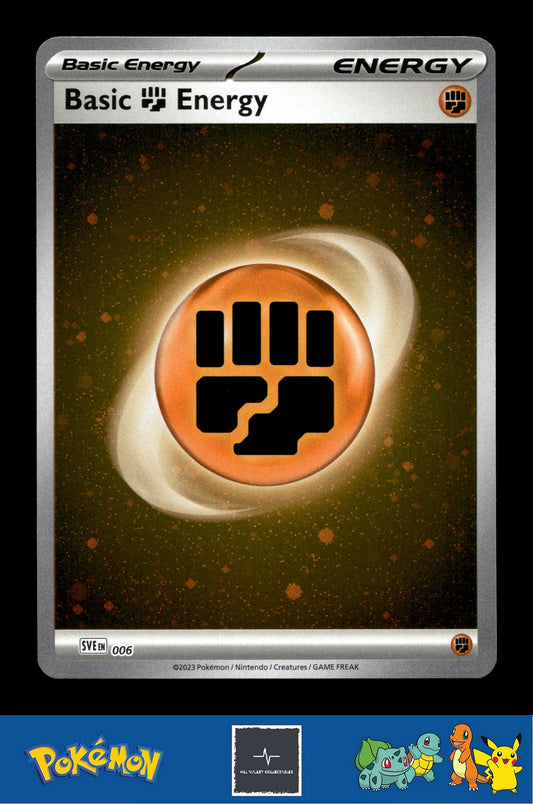 2023 Pokemon SVIen 151 Cosmos Holo 006 Basic Fighting Energy 2 SWIRLS