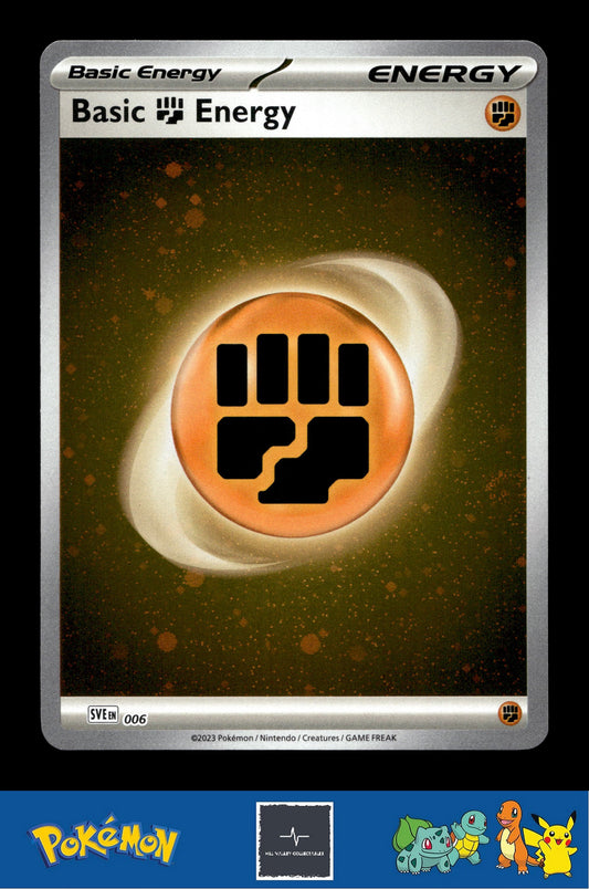 2023 Pokemon SVIen 151 Cosmos Holo 006 Basic Fighting Energy 1 SWIRL