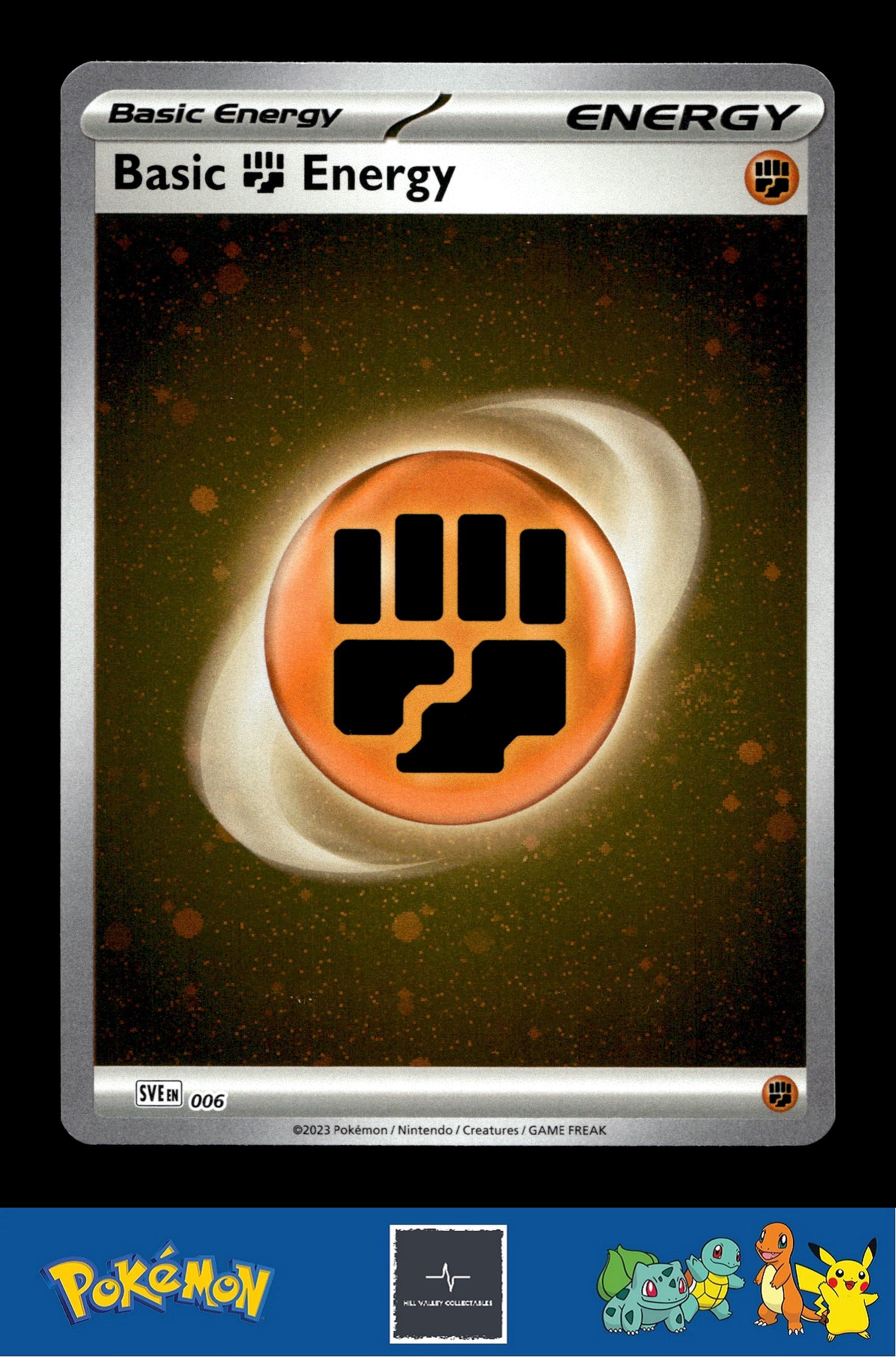 2023 Pokemon SVIen 151 Cosmos Holo 006 Basic Fighting Energy 1 SWIRL