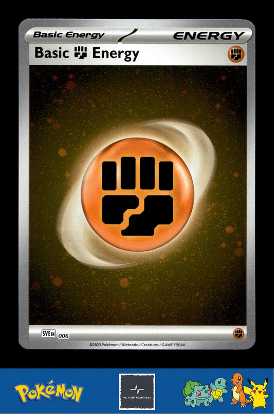 2023 Pokemon SVIen 151 Cosmos Holo 006 Basic Fighting Energy 1 SWIRL