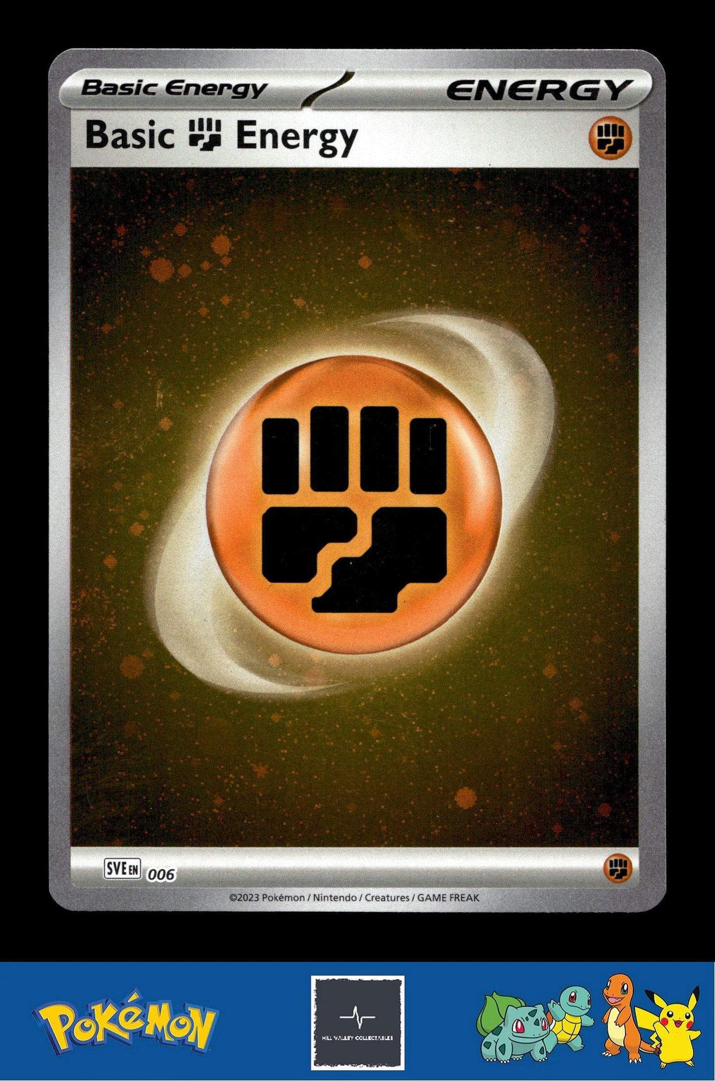 2023 Pokemon SVIen 151 Cosmos Holo 006 Basic Fighting Energy 1 SWIRL