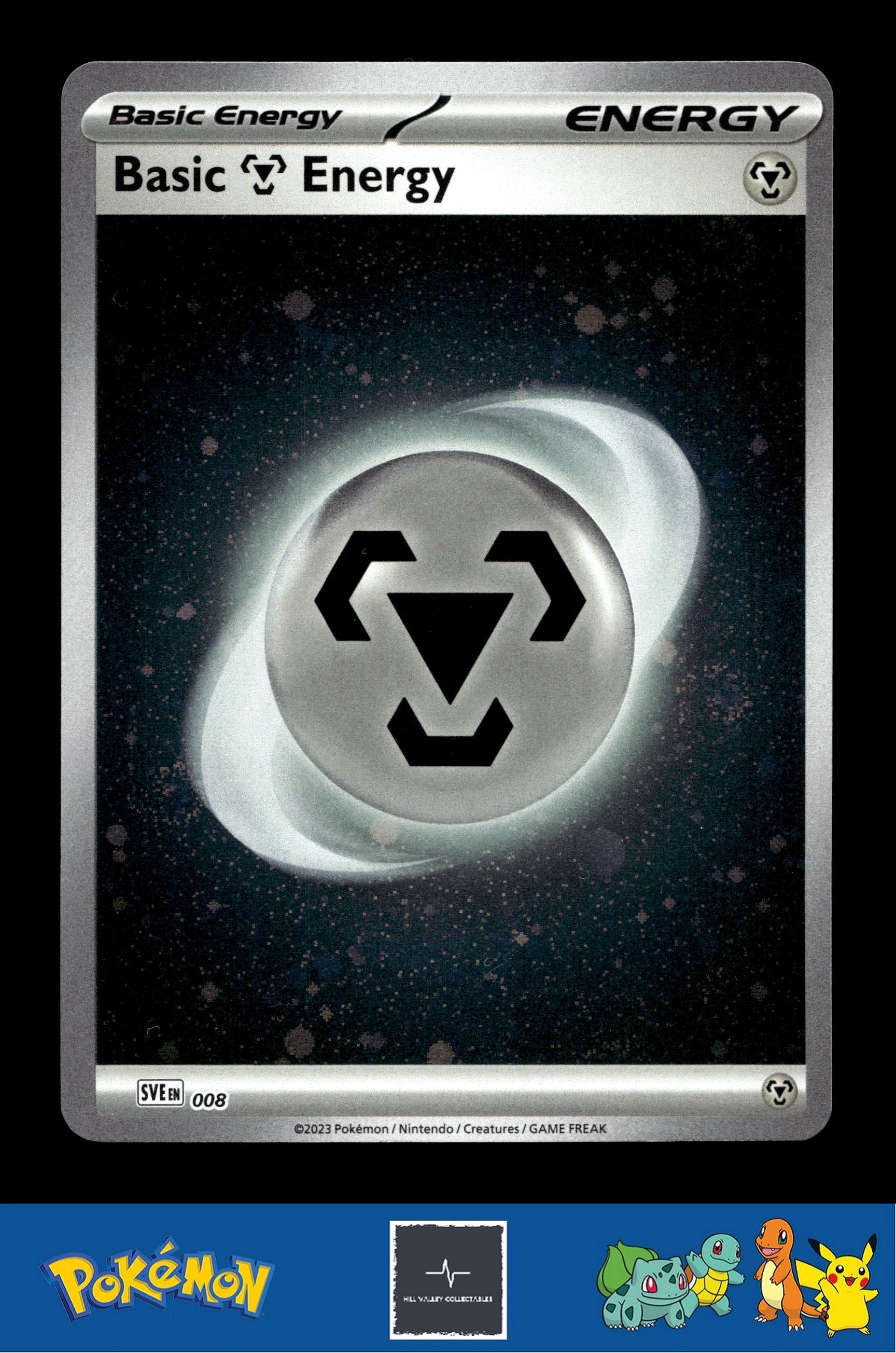 2023 Pokemon SVIen 151 Cosmos Holo 008 Basic Metal Energy 3 SWIRLS