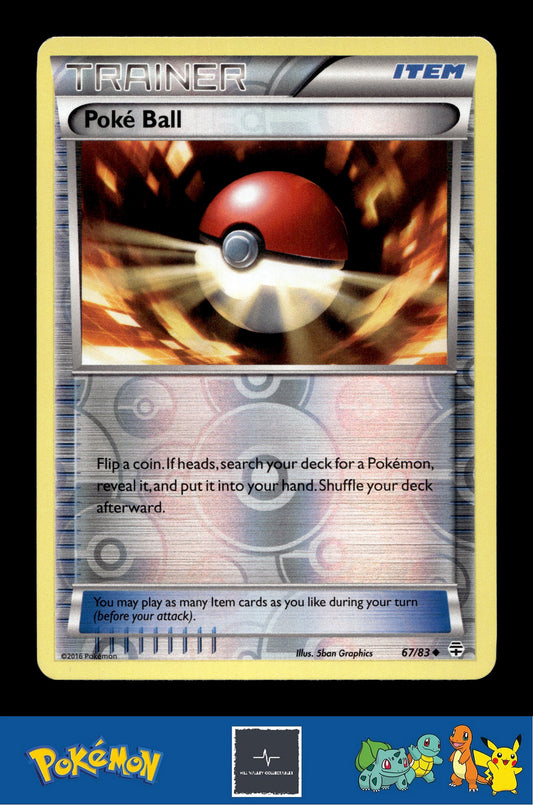 2016 Pokemon XY Generations 20th 67/83 Poke Ball Reverse