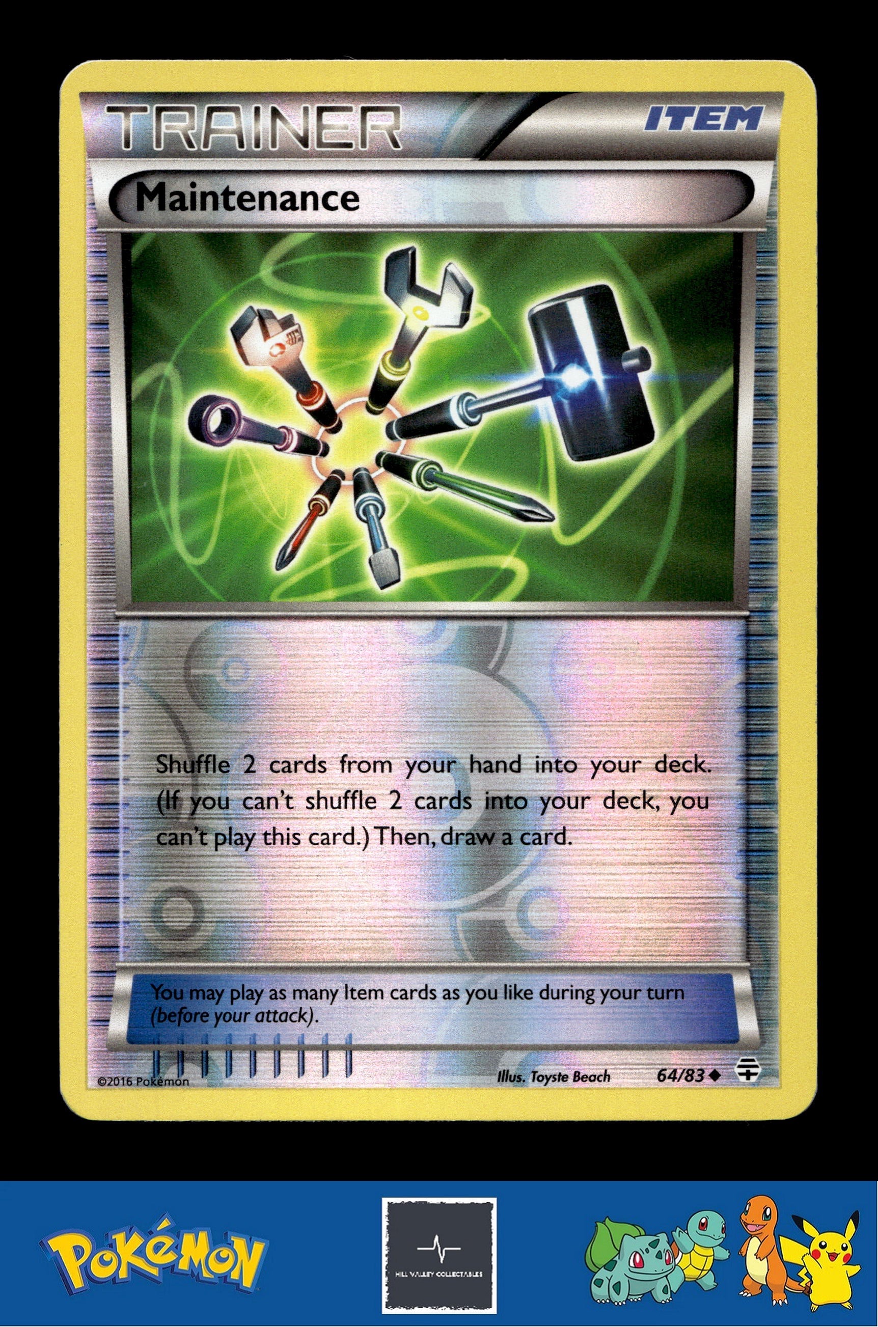 2016 Pokemon XY Generations 20th 64/83 Maintenance Reverse