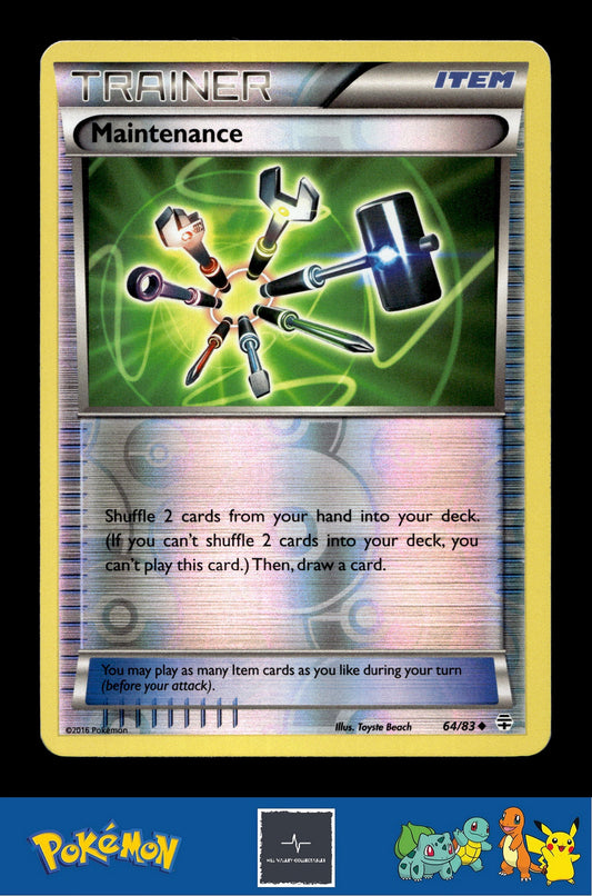 2016 Pokemon XY Generations 20th 64/83 Maintenance Reverse