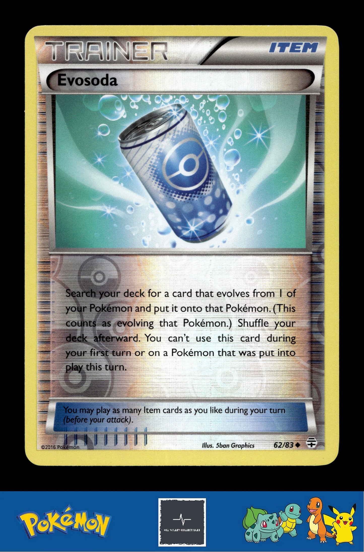 2016 Pokemon XY Generations 20th 62/83 Evosoda Reverse