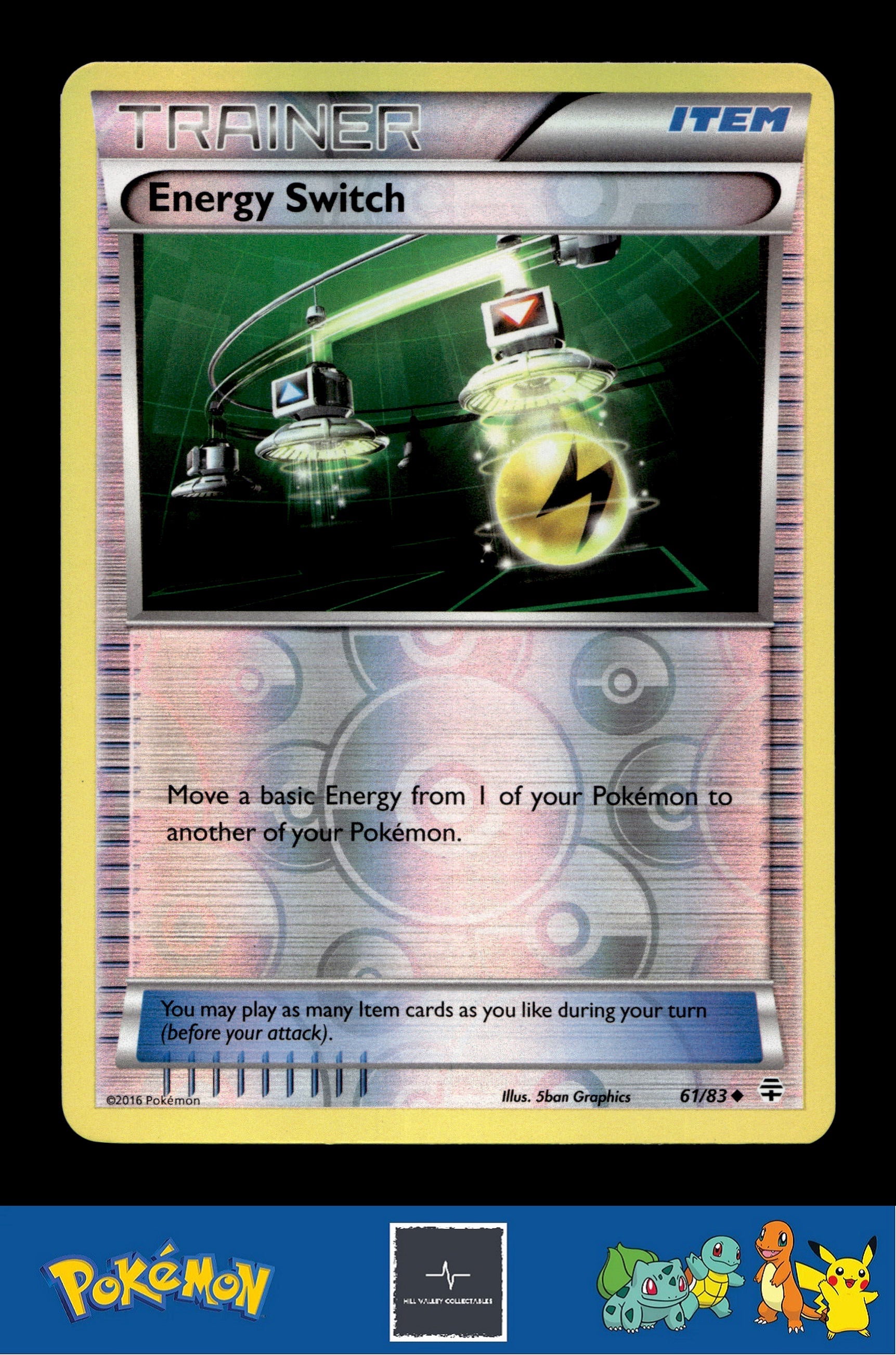 2016 Pokemon XY Generations 20th 61/83 Energy Switch Reverse