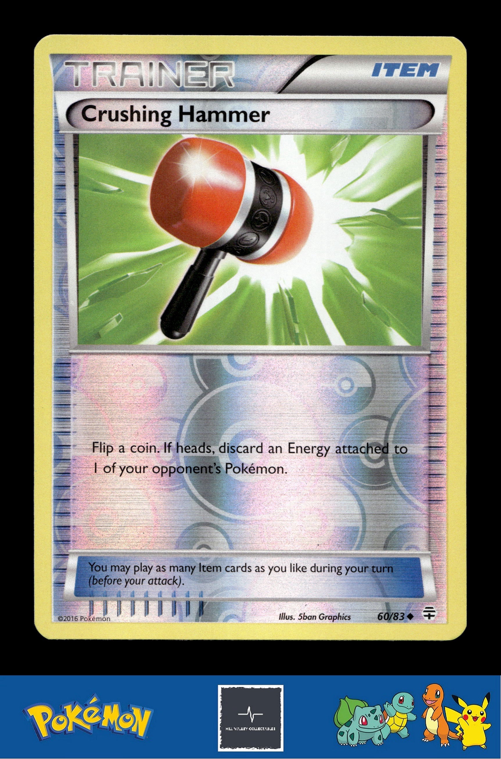 2016 Pokemon XY Generations 20th 60/83 Crushing Hammer Reverse