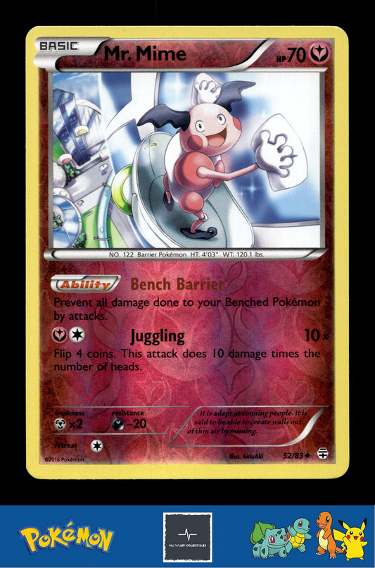 2016 Pokemon XY Generations 20th 52/83 Mr. Mime Reverse